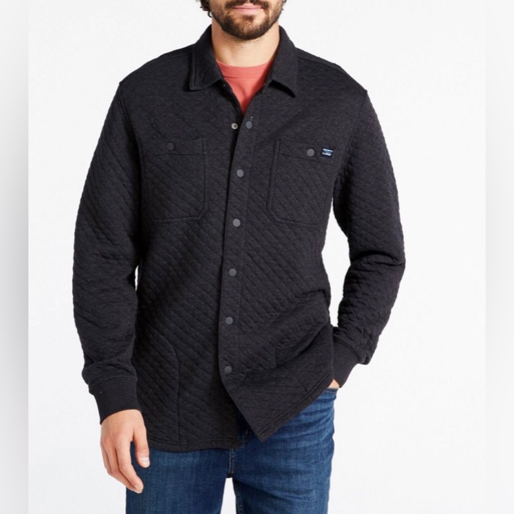 Brand New XL L.L. Bean Men's Quilted Sweatshirts, Snap Over-shirt